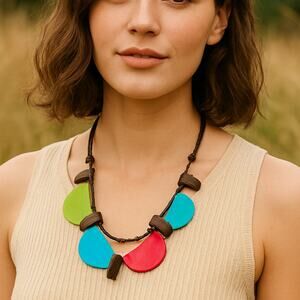 Colorfull Fashion Necklace Boho 32”